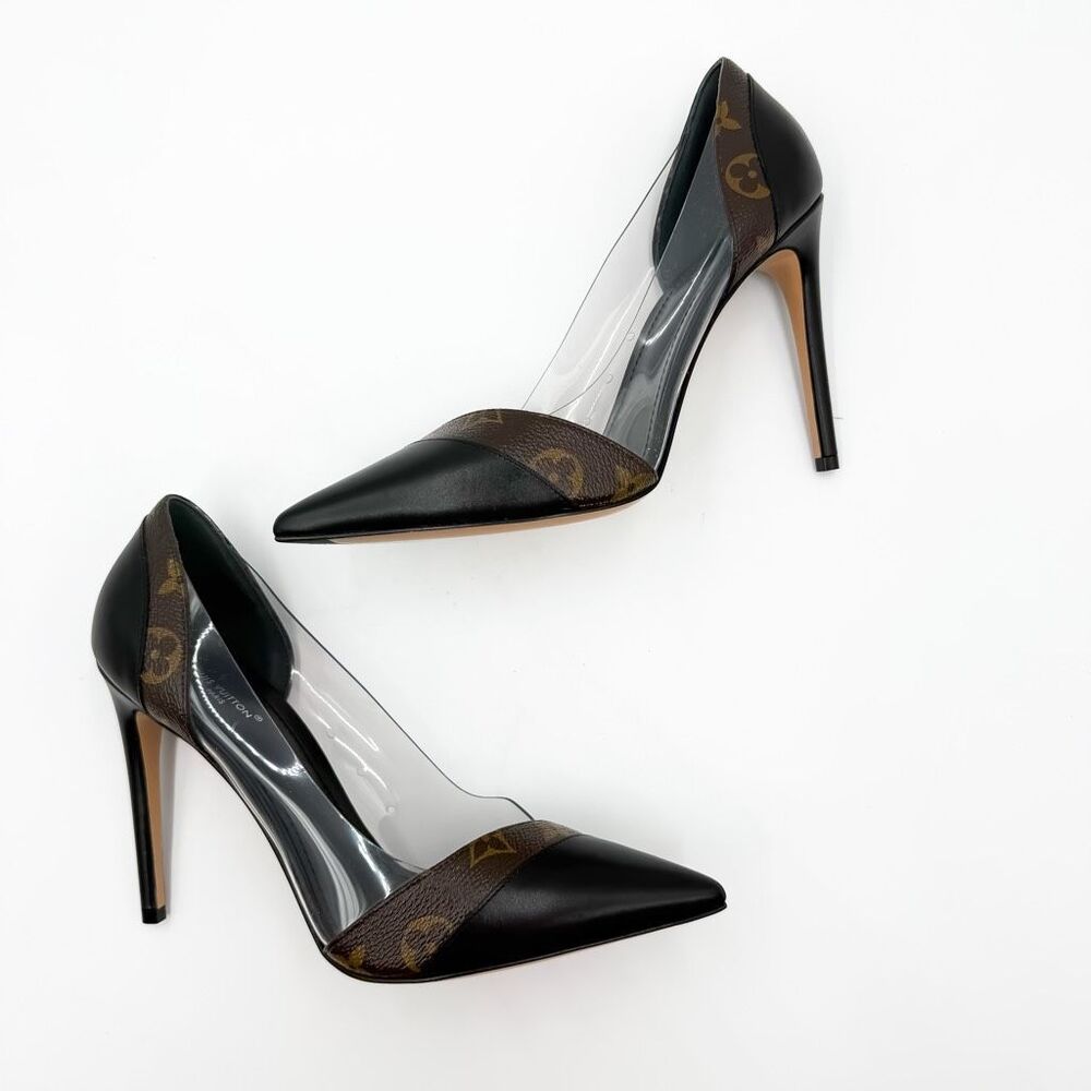 Louis Vuitton LV Monogram Call Back Heels Pumps EU 39.5 US 9.5 - Picture 9 of 12